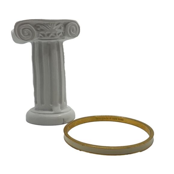 KATE SPADE New York RISE ABOVE Idiom Cream Enamel Bangle - Picture 3 of 5